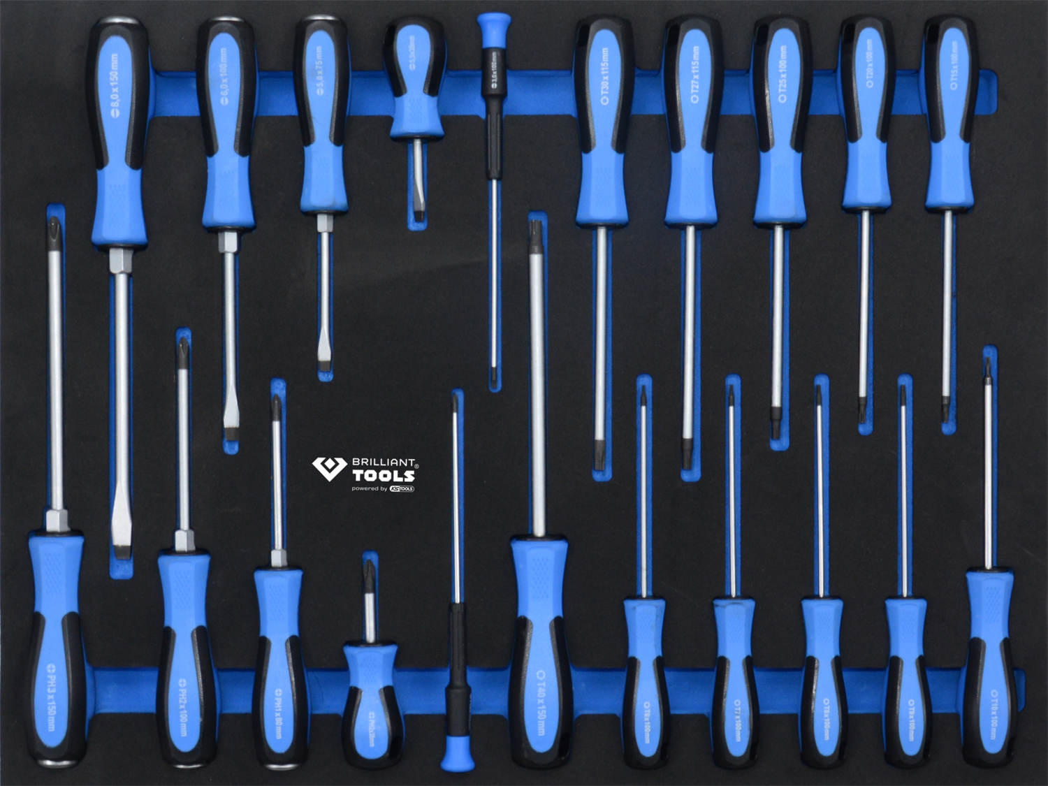 Brilliant Tools Werkstattwagen mit 7 Schubladen und 473 Werkzeugen