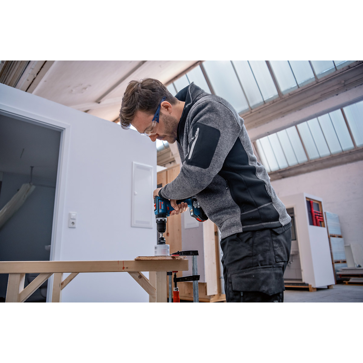 Bosch Schlagbohrschrauber GSB 18V-90C in L-BOXX 136 mit 2 x Li-Ion-Akku 4,0 Ah ProCORE18V, Schnellla