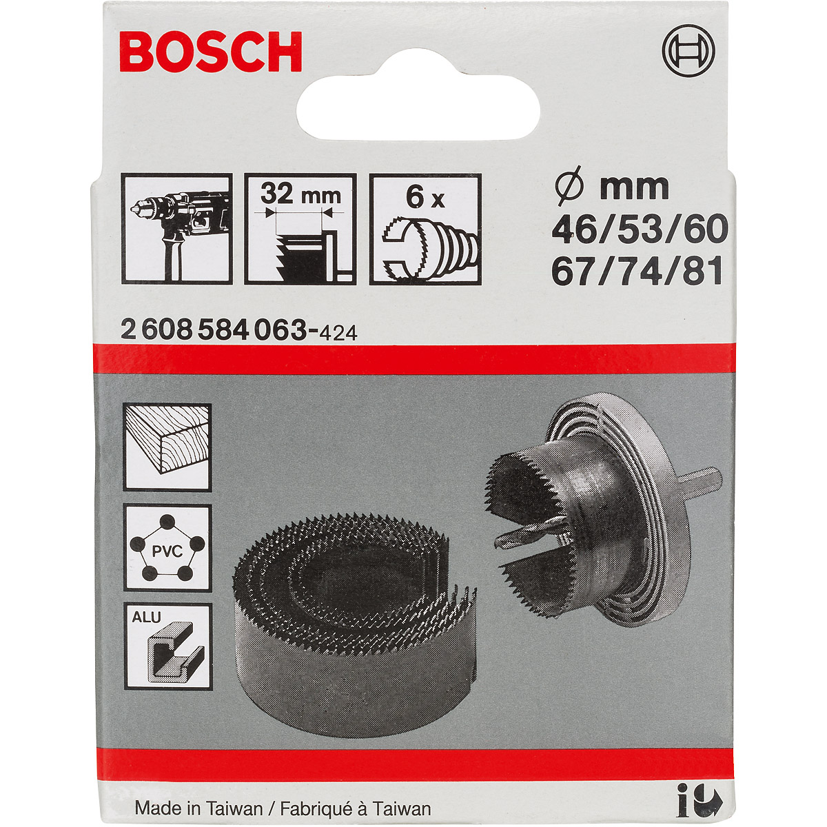 Bosch Sägekranz-Set, 6-teilig, 46 - 81 mm