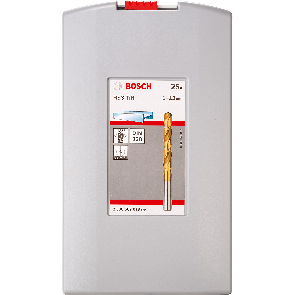 Bosch Metallbohrer-Set HSS-TiN (Titan-Beschichtung), ProBox, 25-teilig, 1-13 mm