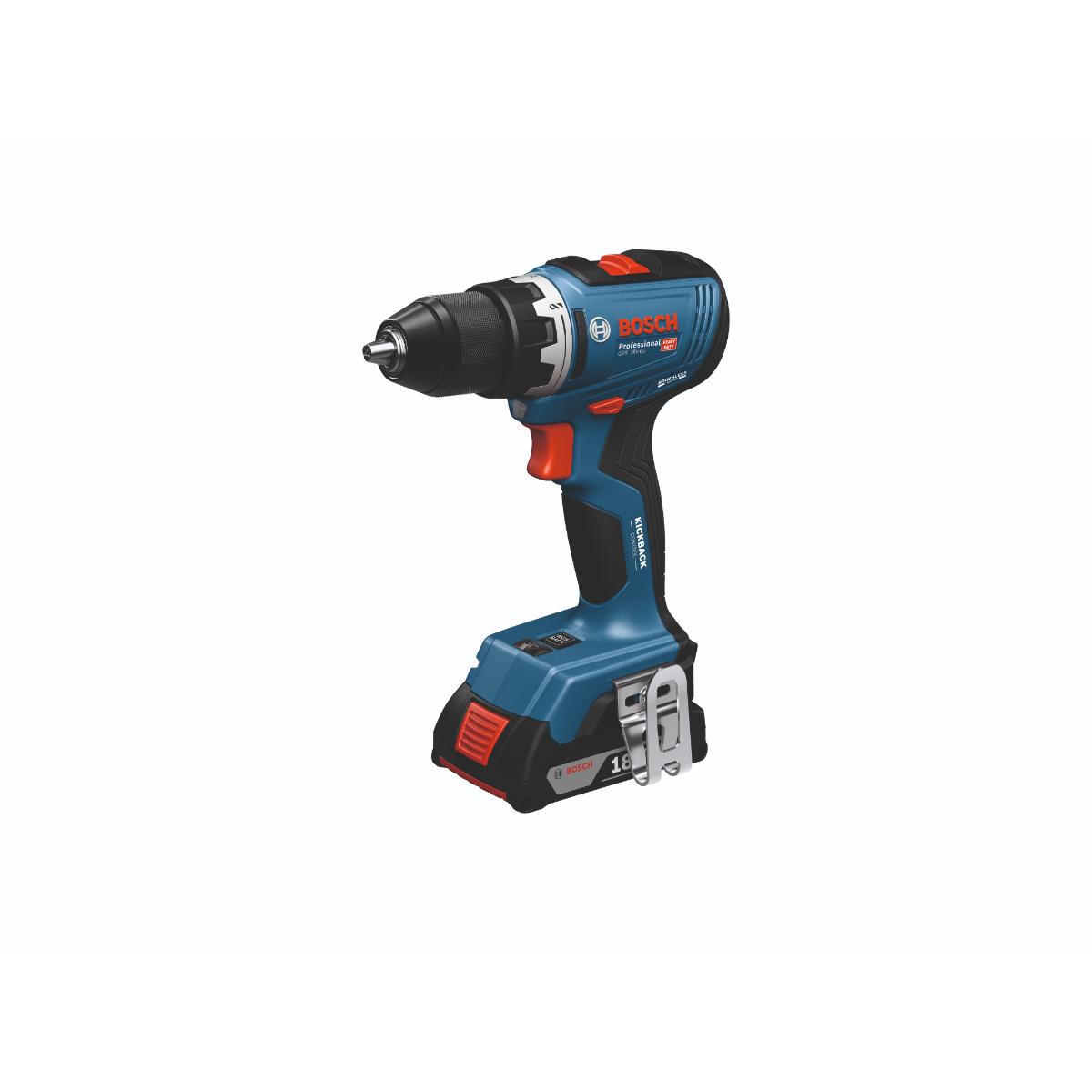 Bosch Professional Werkzeug-Set, GSR 18V-65 + 2 x Akku + 19-teiliges Set Handwerkzeug-Set in L-BOXX
