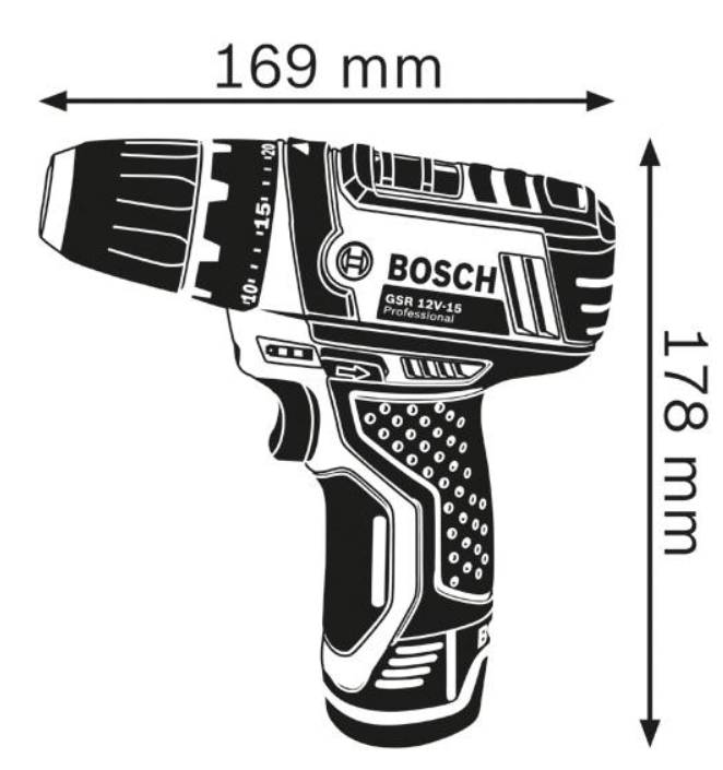 Bosch Akku-Bohrschrauber GSR 12V-15, Solo Version, L-BOXX