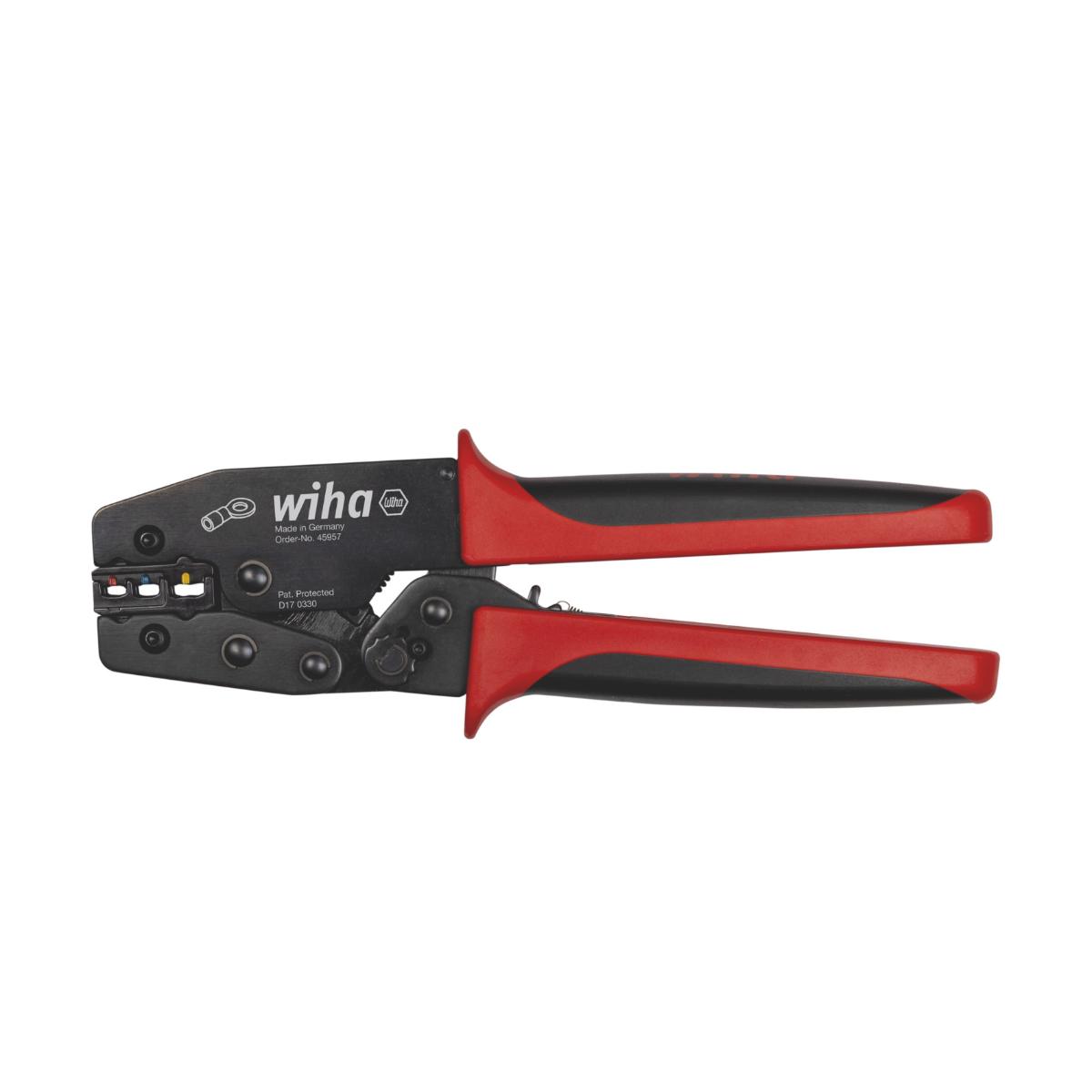 Wiha Crimpwerkzeug für isolierte Kabelschuhe und Kontakte 0,5 - 6,0 mm²