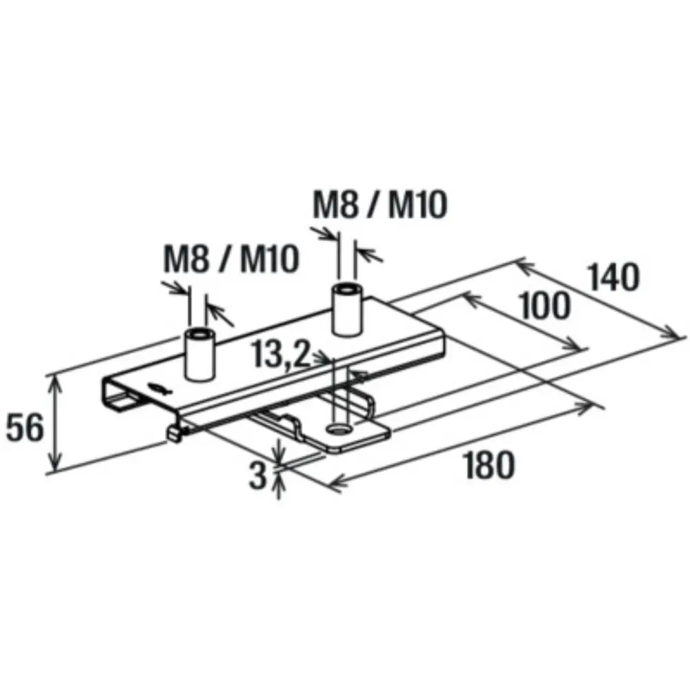 Fischer Schiebeschlitten leicht FASL2 M8/10