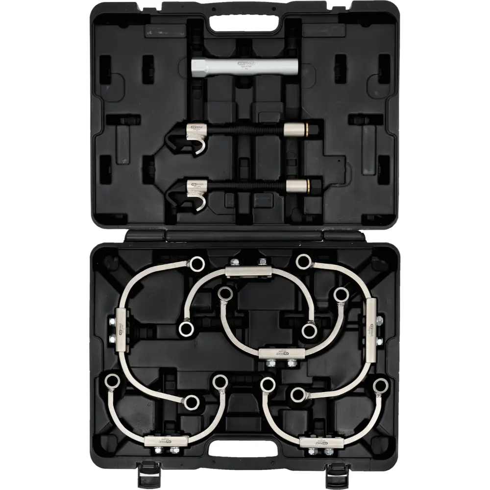 KS TOOLS Universal McPherson Federspanner-Satz mit Sicherheitsbügel, 9-tlg