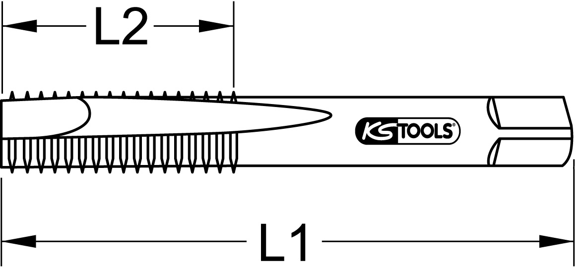 KS Tools HSS CO Handgewindebohrer-Satz M, 3-tlg
