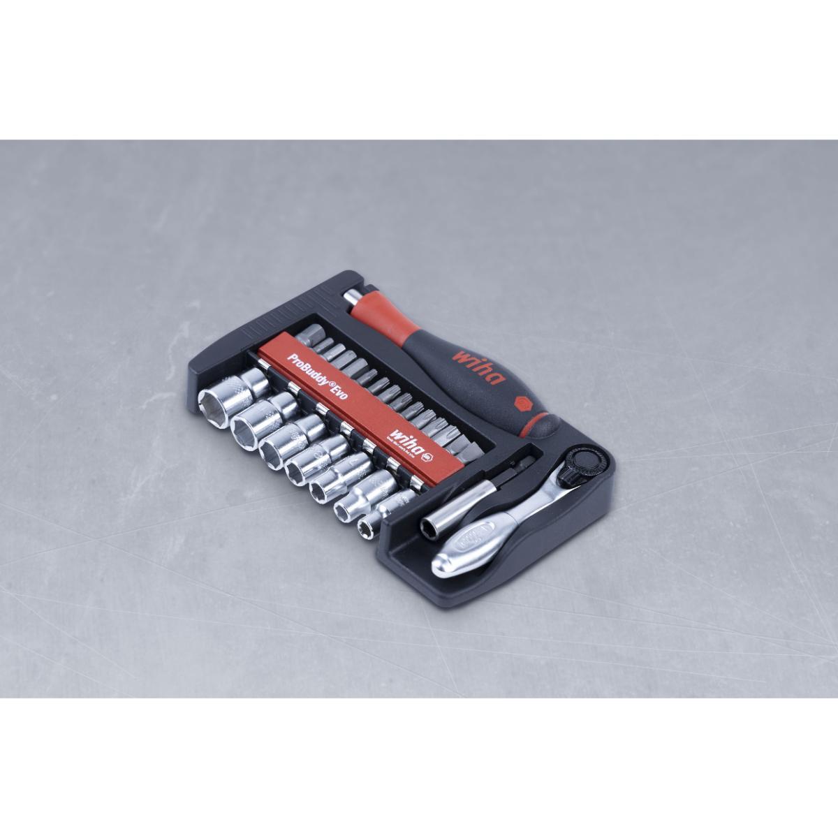 Wiha Bit und Steckschlüssel Set ProBuddy Evo gemischt 40-teiliges Set 1/4 zoll