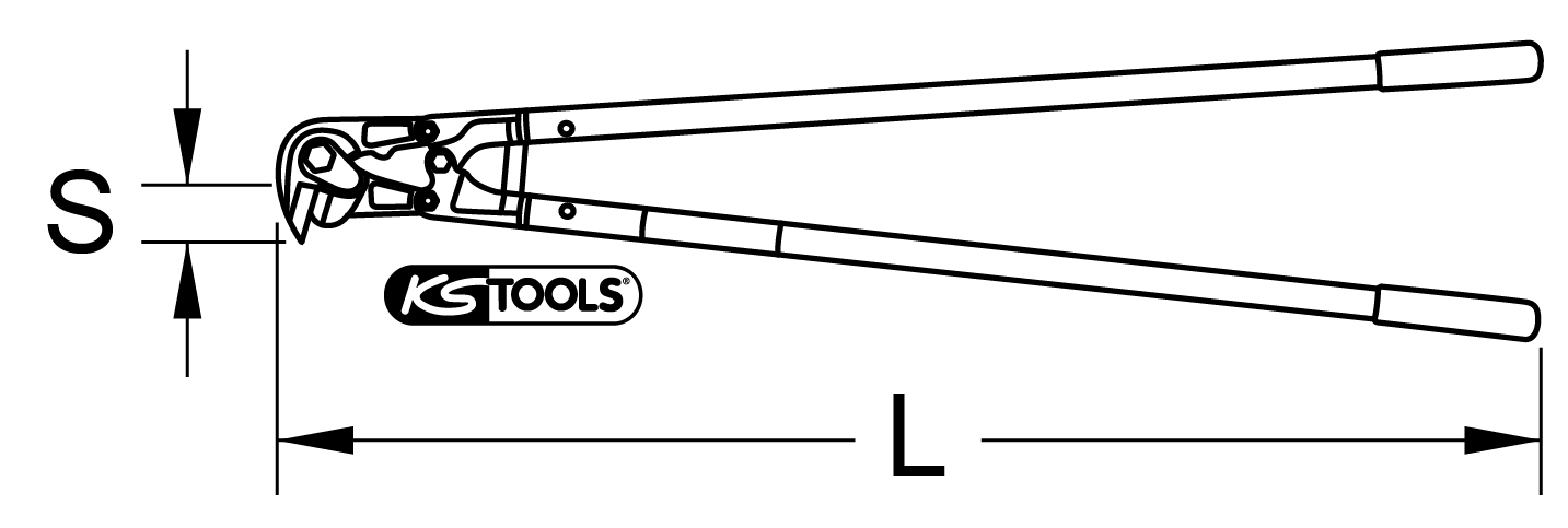 KS Tools Baustahlmatten-Schneider, 820 mm