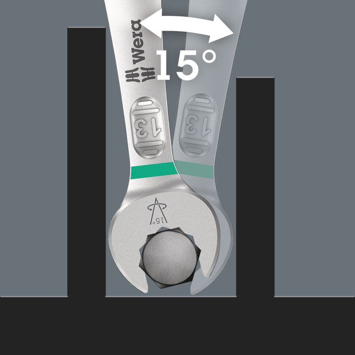 Wera 6003 Joker 22 Set 1 Ringmaulschlüssel-Satz, 22-teilig