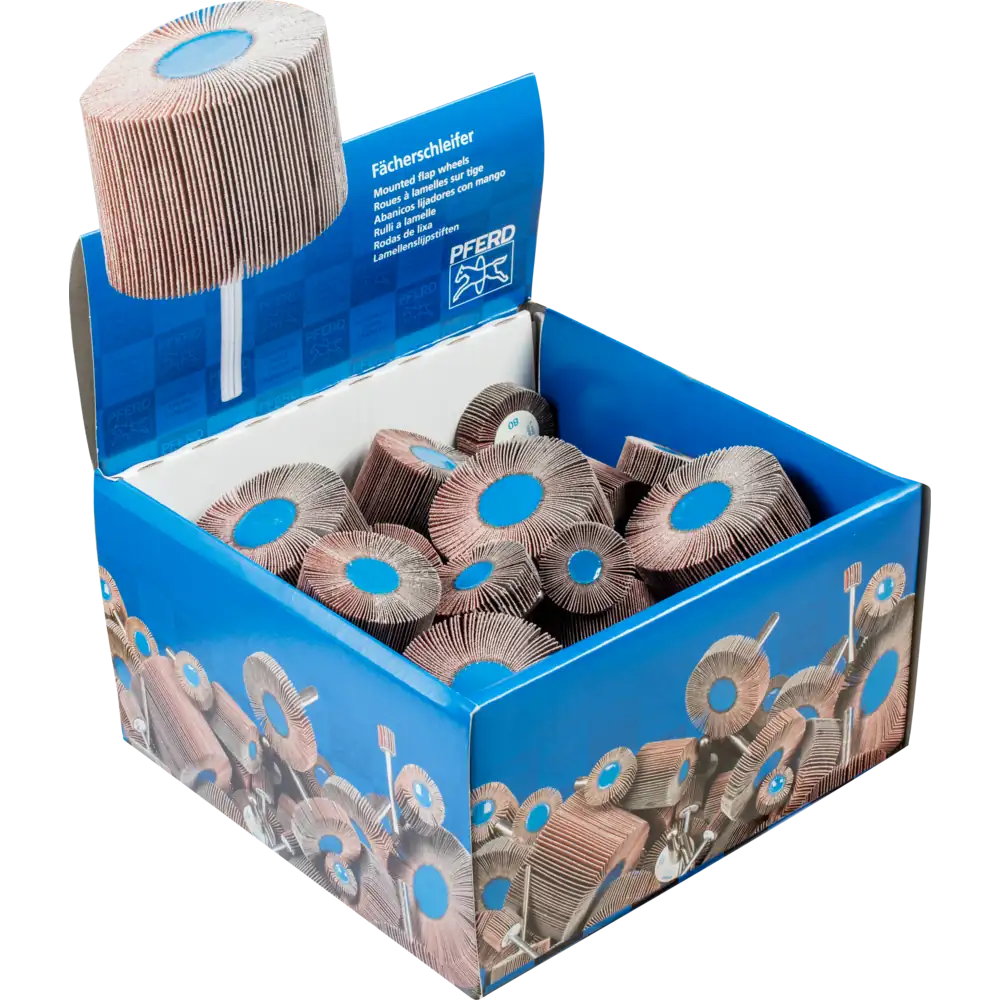 PFERD TOOLS Fächerschleifer-Set FSO 5400 Ø 40 bis 80mm Breite 15 bis 40mm Körnung 60 bis 150