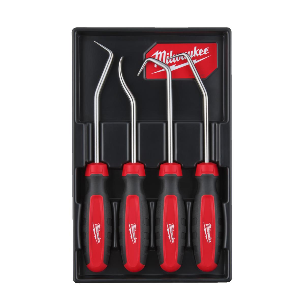 Milwaukee Heavy-Duty Montagehaken Set 4-teilig: flach, gebogen, 90°, 45°