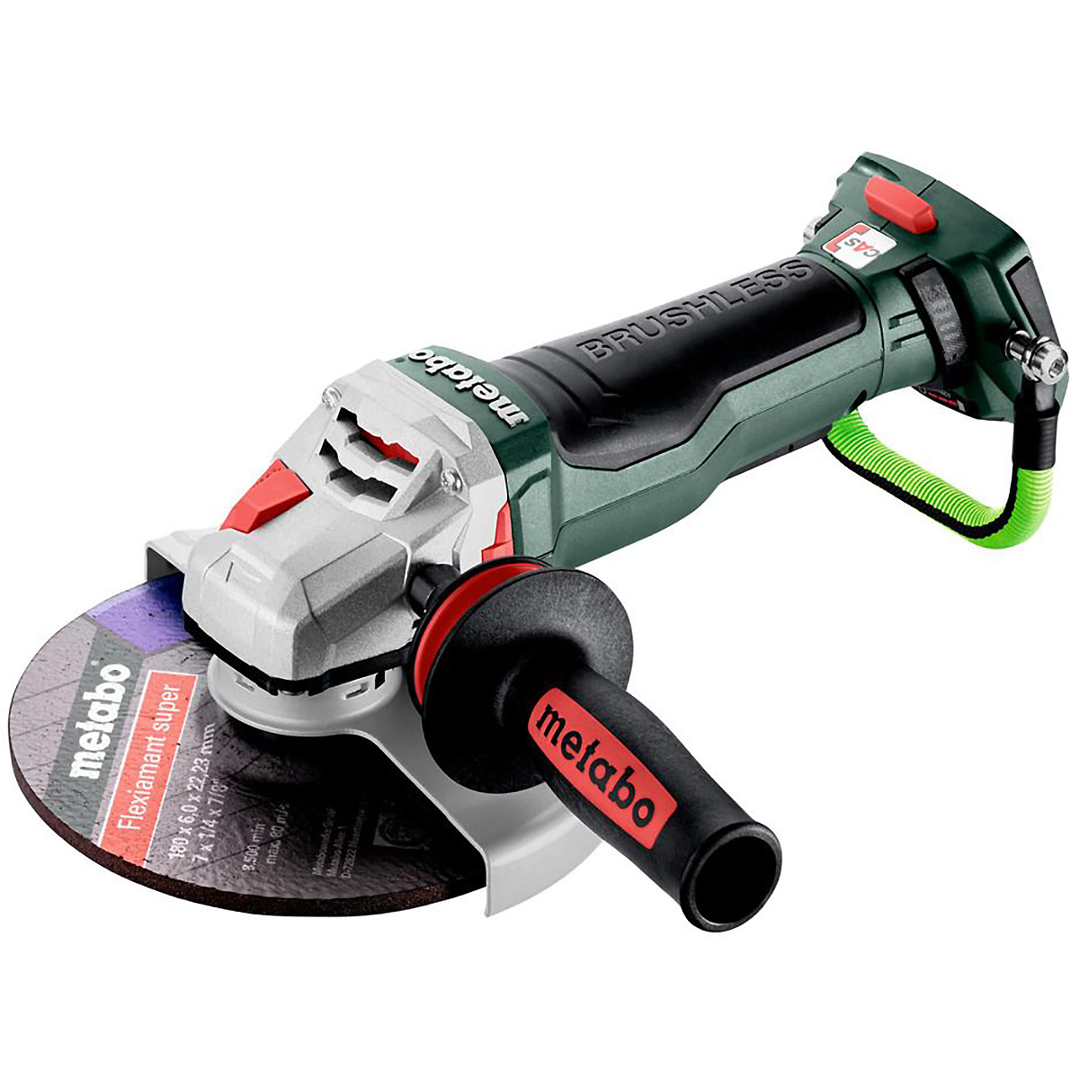 Metabo Akku-Winkelschleifer WPBA 18 LTX BL 15-180 Quick DS mit Bremse, Schnellspannmutter - metaBOX