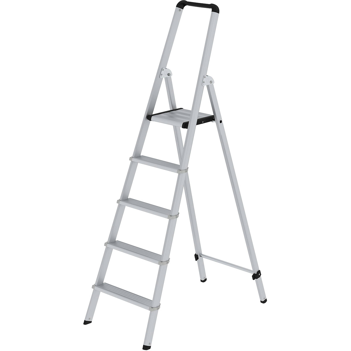 Munk ML Stufen-Stehleiter einseitig begehbar Aluminium eloxiert