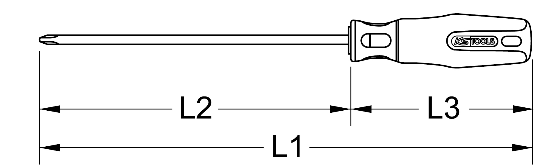 KS Tools BERYLLIUMplus Schraubendreher Kreuzschlitz