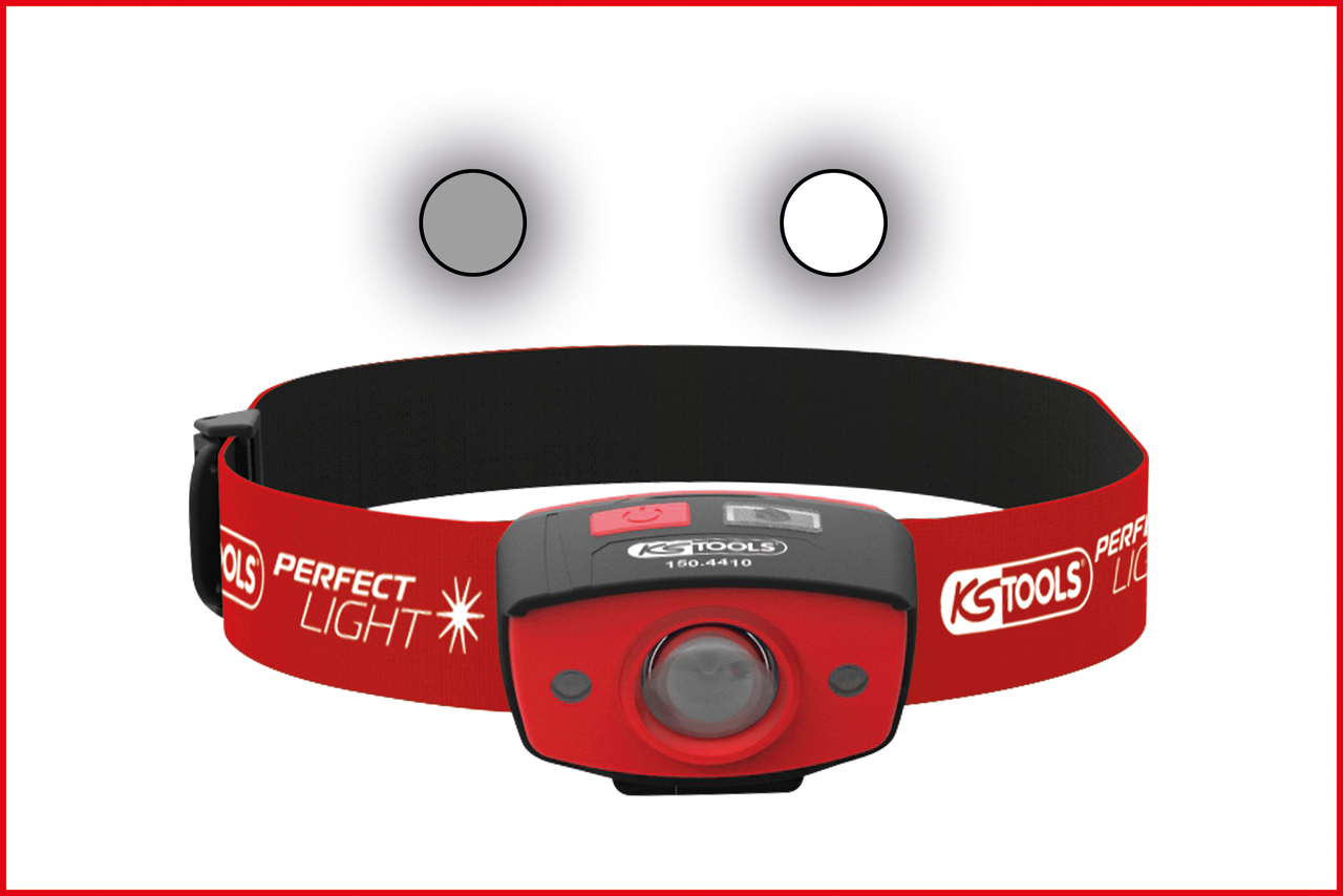 KS Tools perfectLight Kopflampe mit Bewegungssensor 120 Lumen