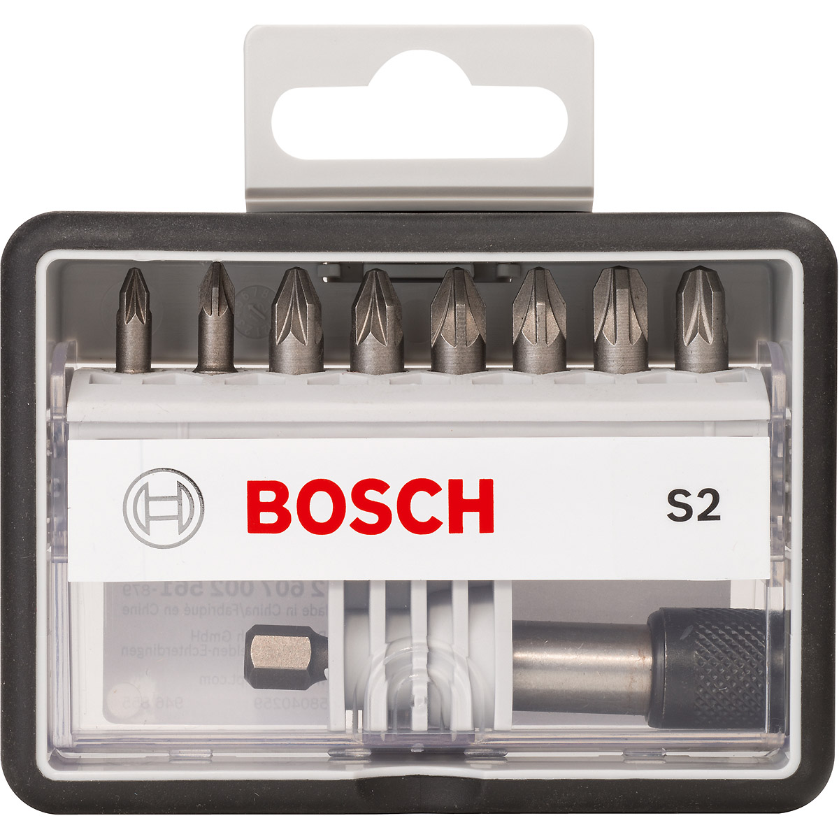 Bosch Schrauberbit-Set Robust Line S Extra-Hart, 8 + 1-teilig, 25 mm, PZ