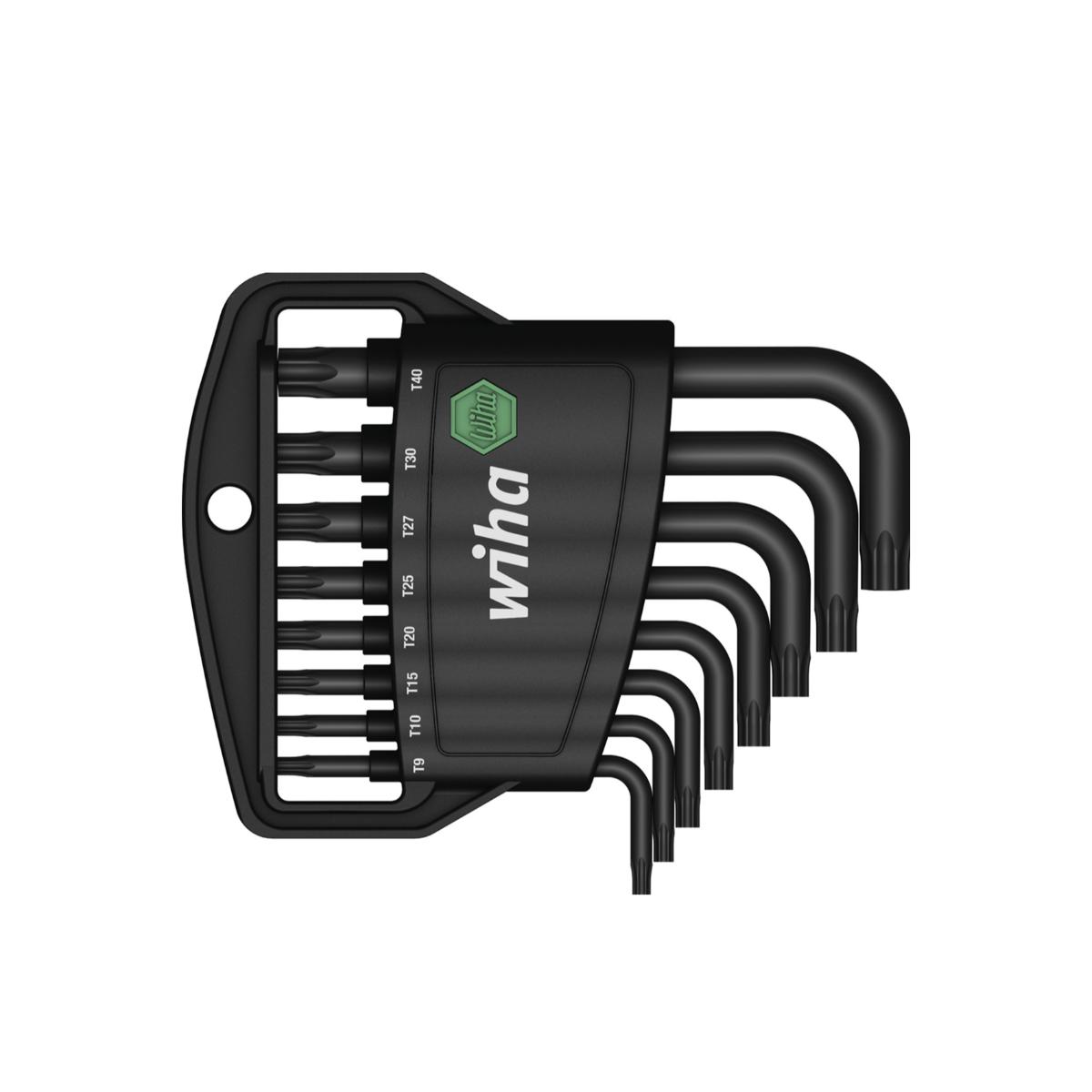 Wiha Stiftschlüssel Set im Classic Halter TORX 8-teiliges Set kurz, schwarzoxidiert