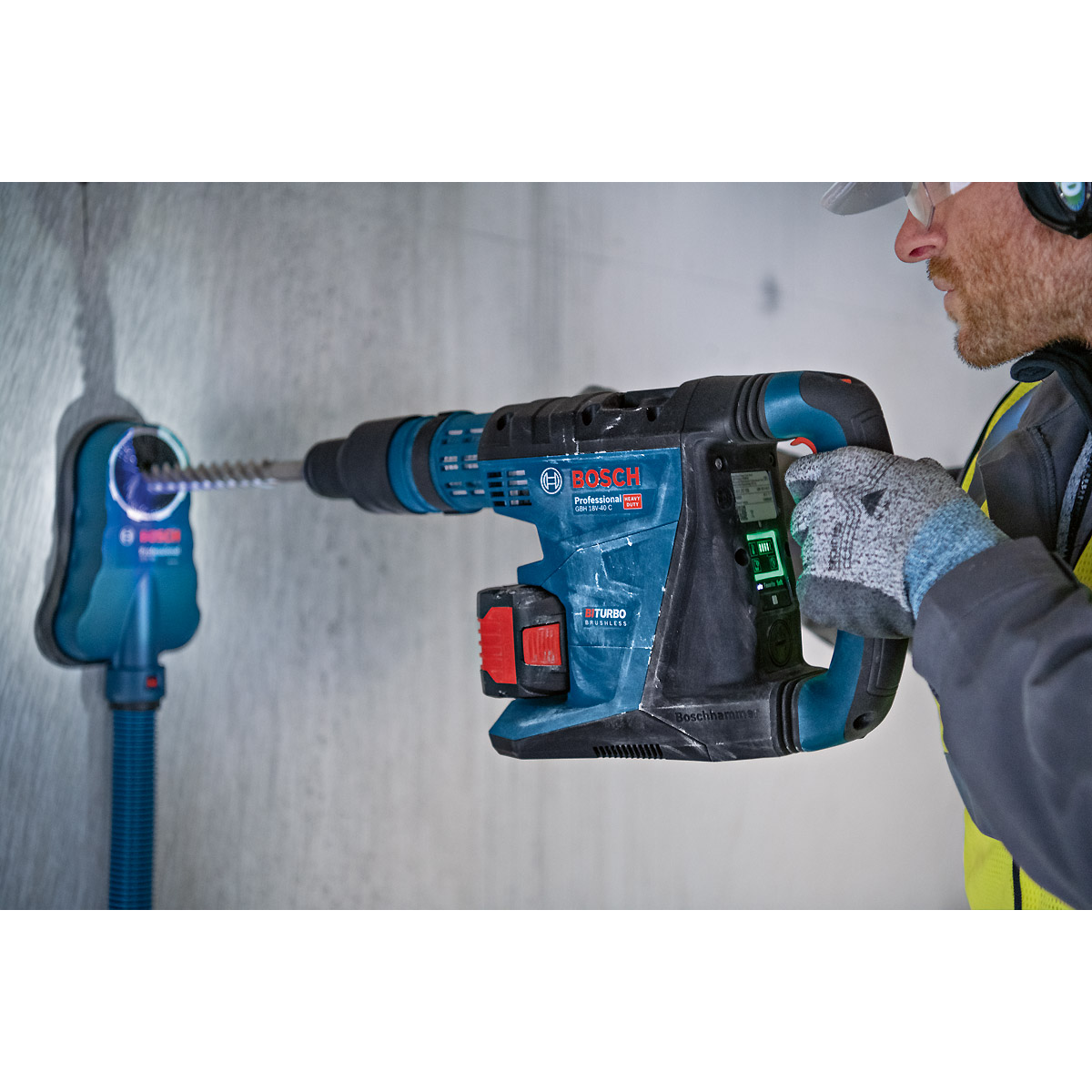 Bosch Akku-Bohrhammer BITURBO mit SDS max GBH 18V-40 C, mit XL-BOXX mit Zubehör-Set