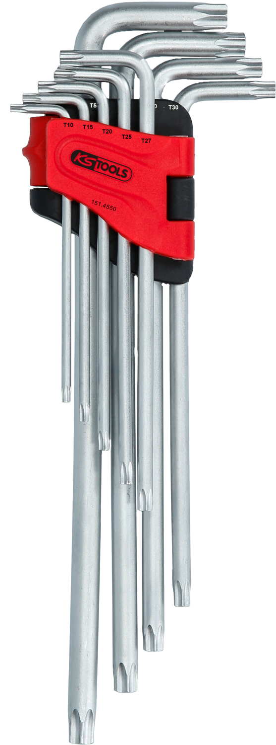 KS Tools Torx-Winkelstiftschlüssel-Satz, extra lang, 9-tlg