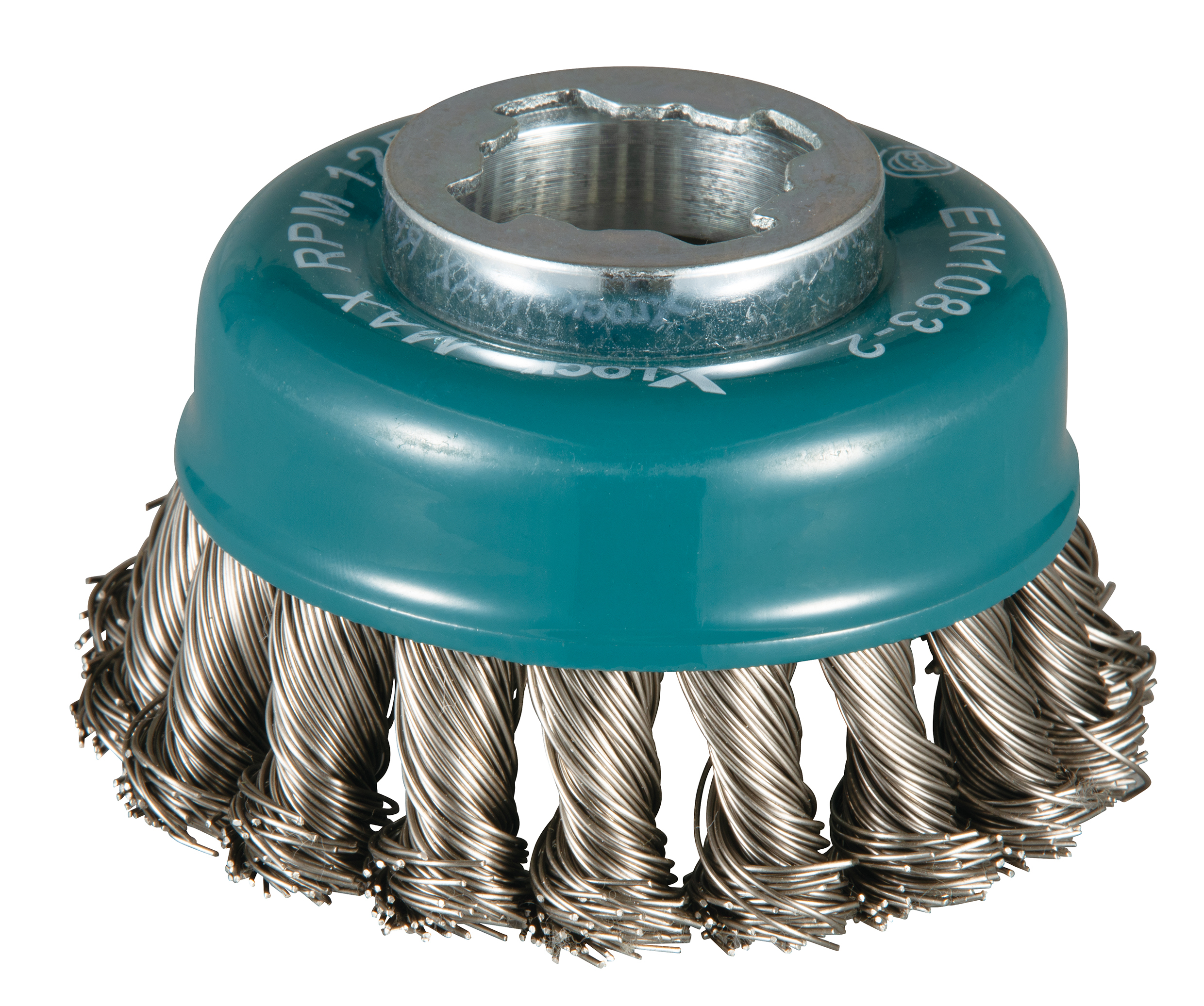 Makita Topfbürste, 80 mm - gezopft - Edelstahl - X-LOCK - D-73330