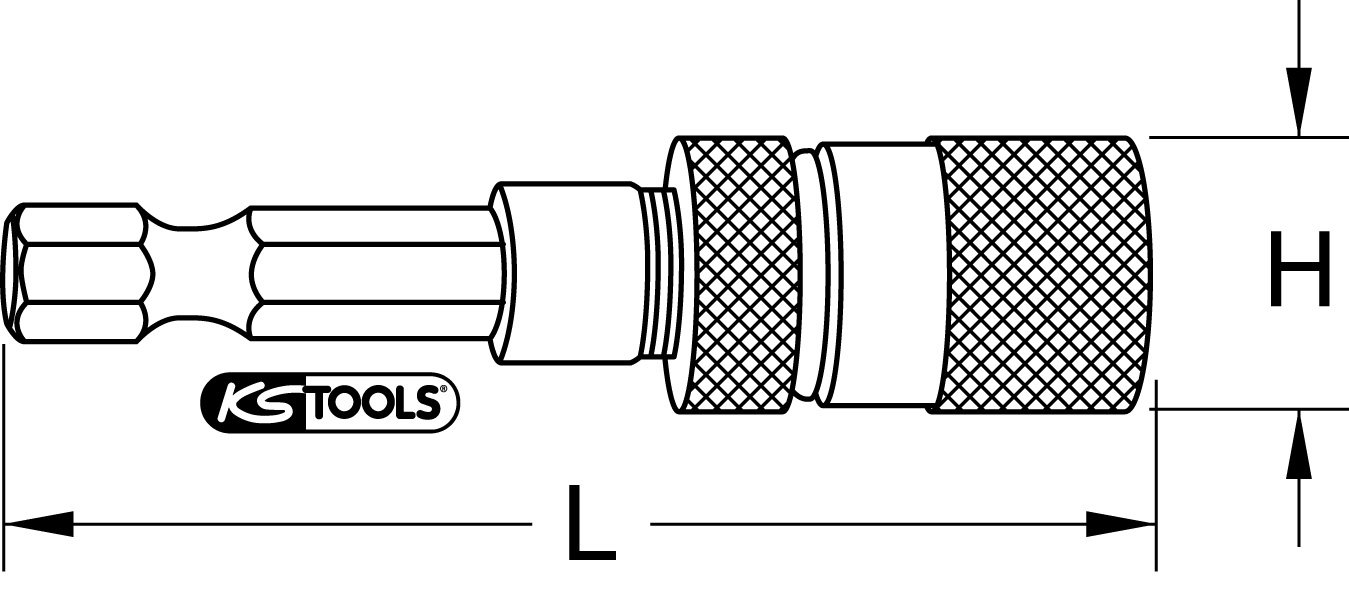 KS Tools 1/4" Magnetischer Bithalter mit Tiefeneinstellung