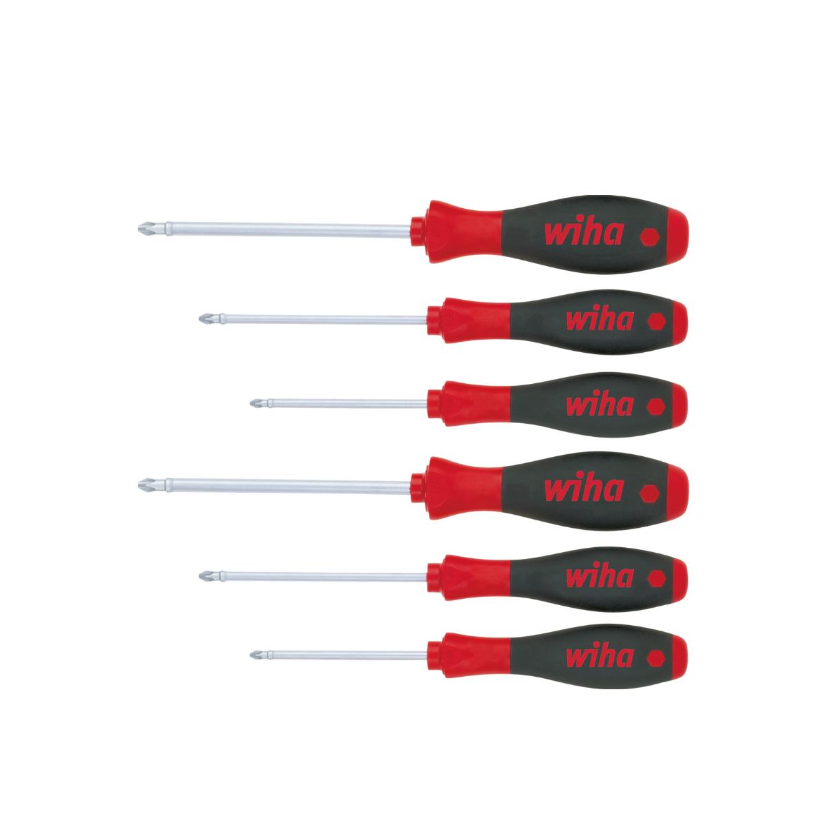 Wiha Schraubendreher Set SoftFinish Phillips, Pozidriv 6-teiliges Set