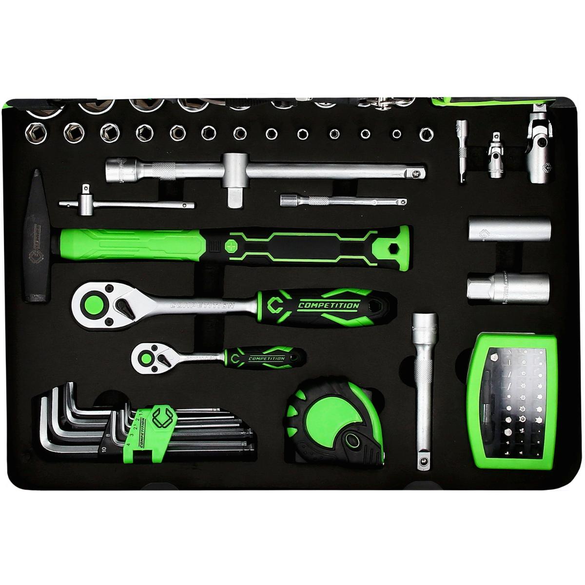 COMPETITION 1/4+1/2 Universal-Werkzeug 145-teiliegs Set