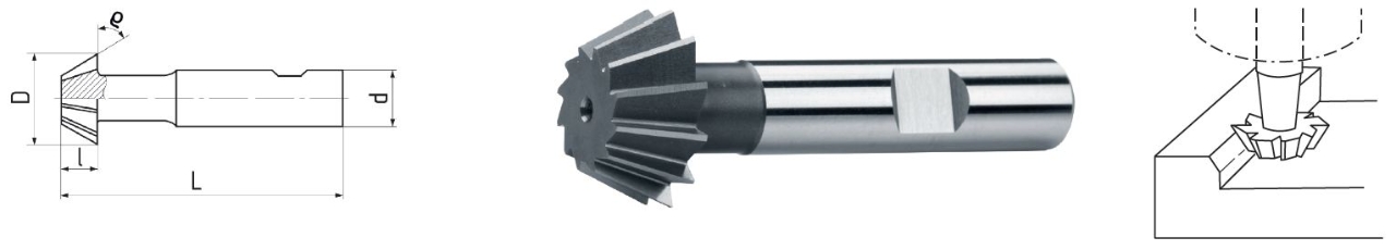 ELMAG HSS Co5 Winkel-Stirnfräser DIN 1835B