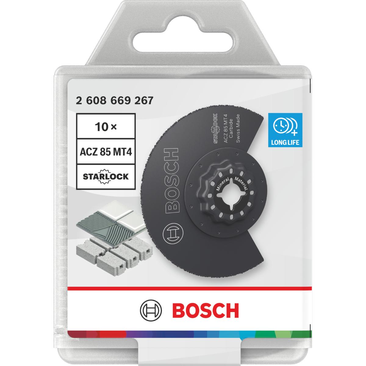 Bosch ACZ 85 MT4 Mineralische Werkstoffe Segmentsägeblatt, Starlock, 85 mm, 10-Stück