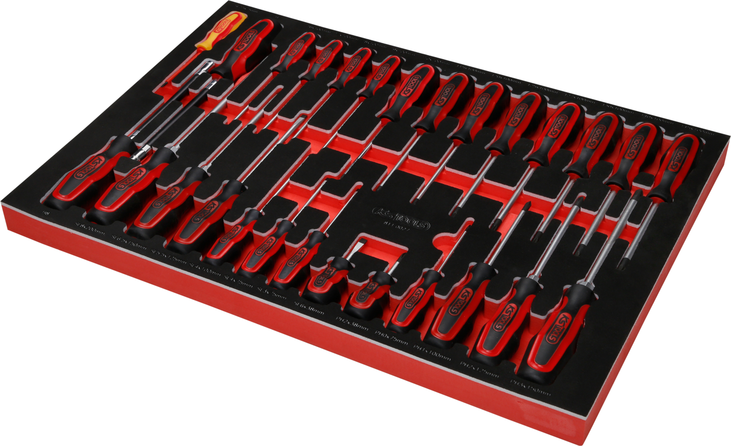 KS Tools Schraubendreher-Satz in Schaumstoffeinlage, 27-tlg