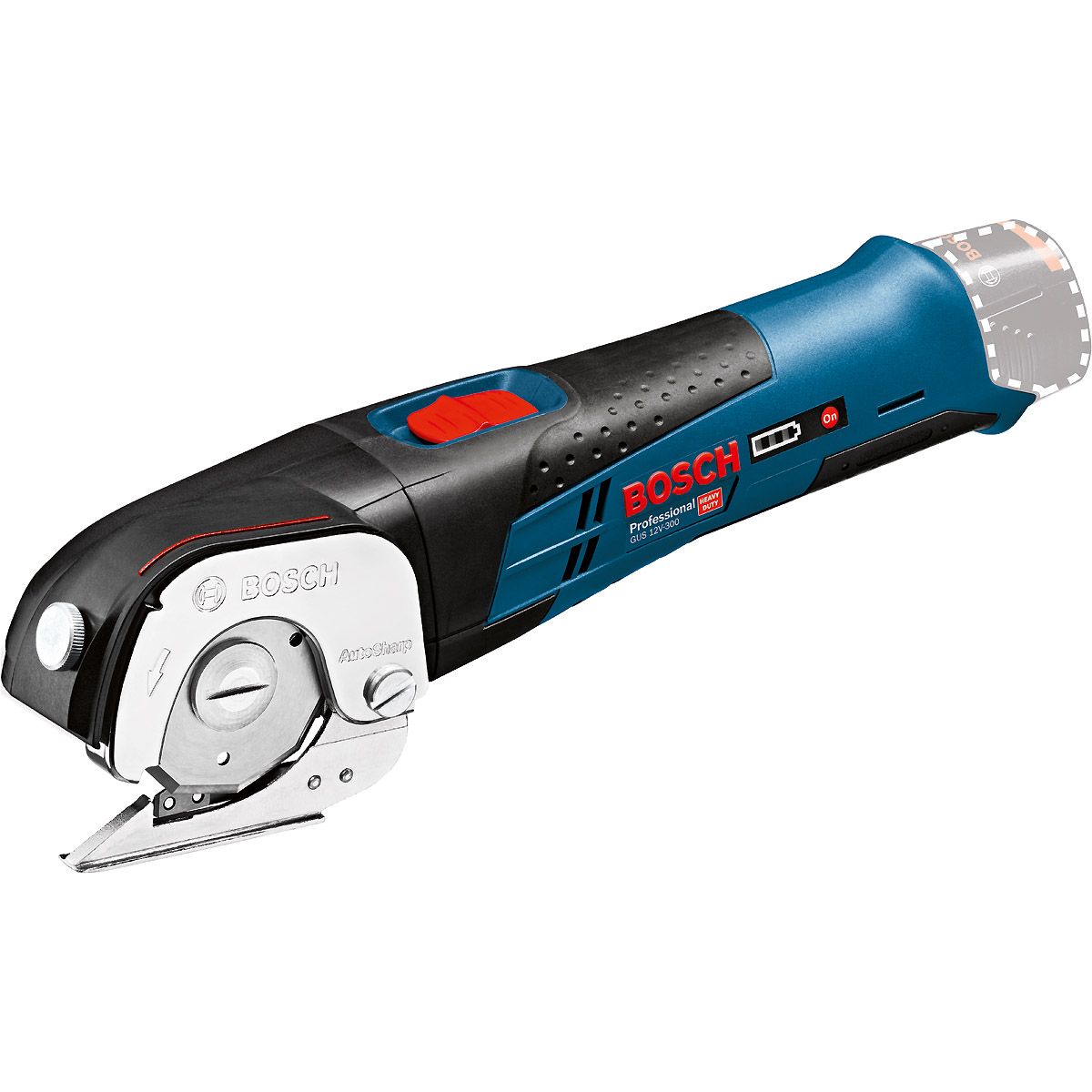 Bosch Akku-Universalschere GUS 12V-300, mit 2 x 2.0 Ah Li-Ion Akku, L-BOXX