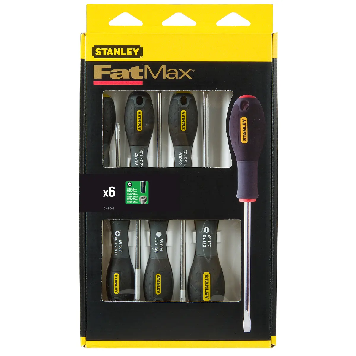 STANLEY FATMAX Schraubendreher-Set 6-teilig Torx Qualitätsstahl sandgestrahlte Spitzen
