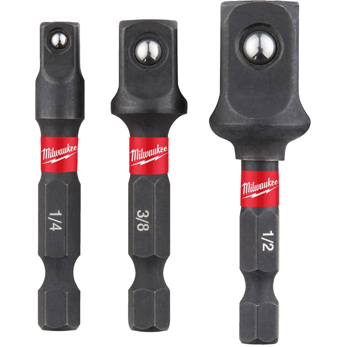 Milwaukee - SHOCKWAVE Adapter-Set 1/4 Zoll - 3-teilig