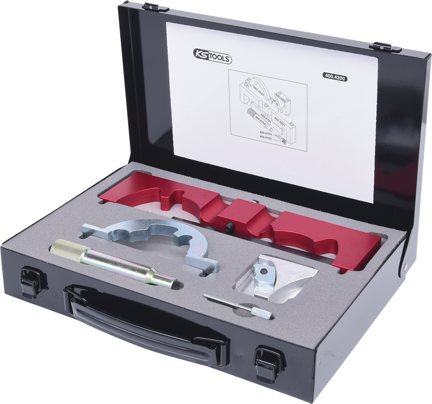 KS Tools Motoreinstell-Werkzeug-Satz für GM - Opel, 7-tlg