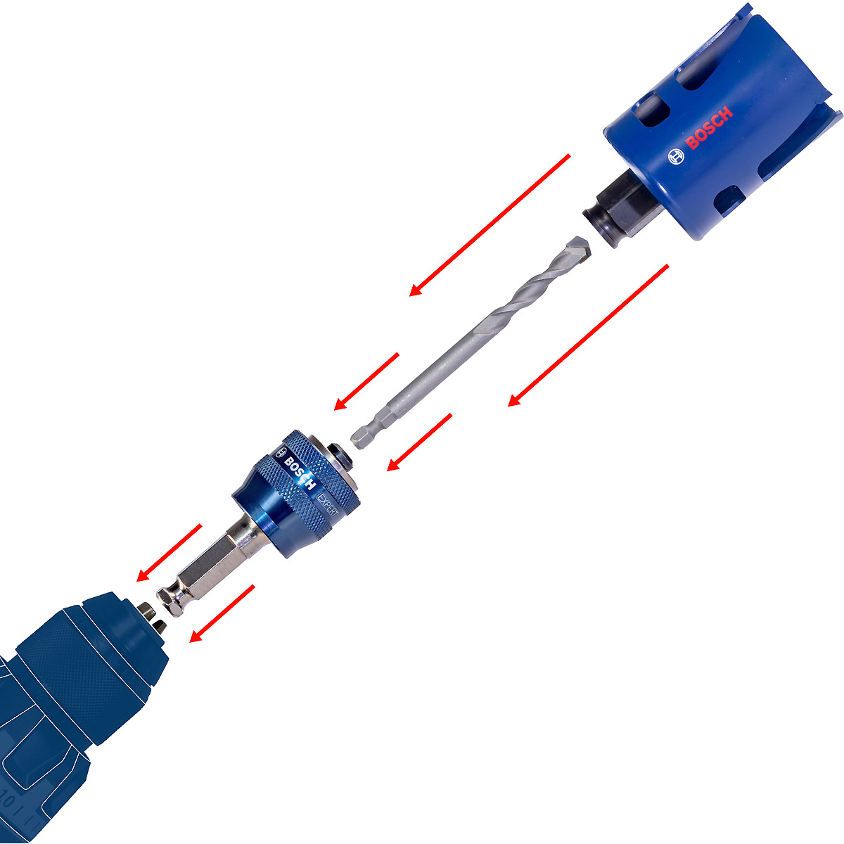 Bosch EXPERT Lochsäge ToughMaterial-Set 13tlg EX