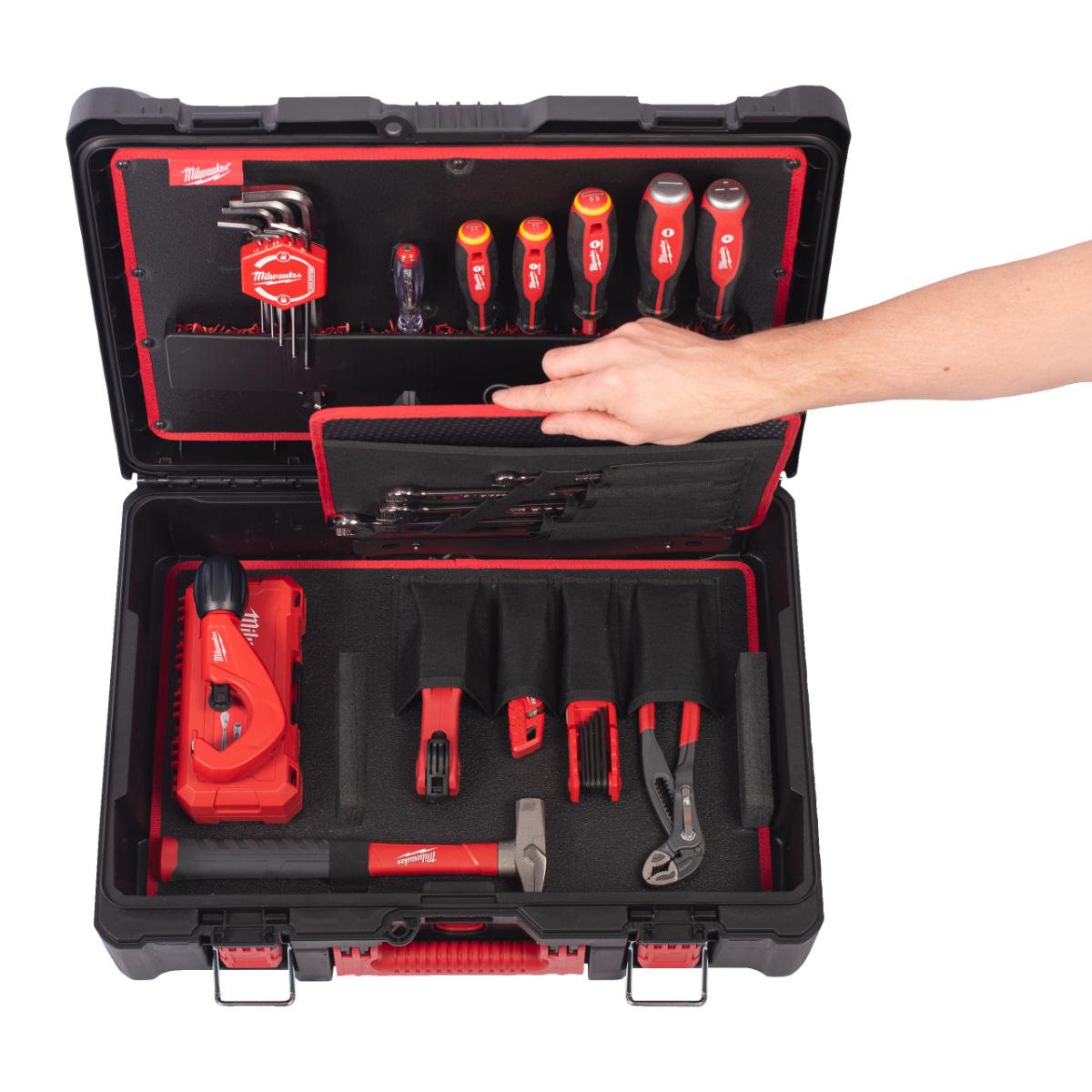 Milwaukee Installateur-Handwerkzeuge Set 73-teilig im PACKOUT Koffer