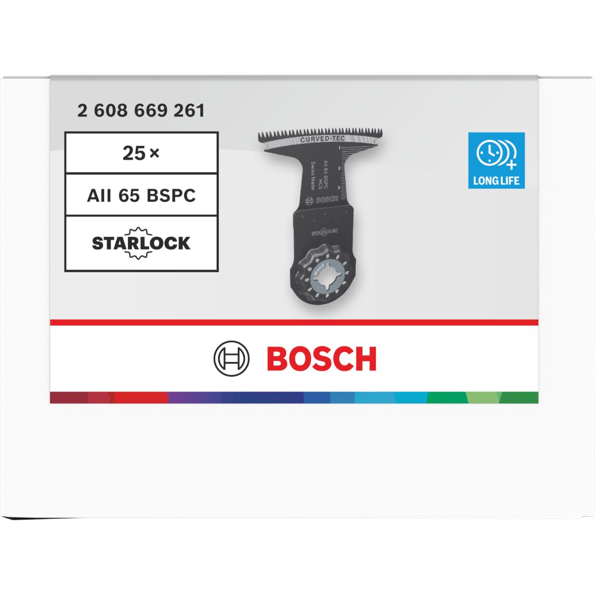 Bosch AII 65 BSPC Holz Tauchsägeblatt, Starlock, 65 x 40 mm TU25, Min. Menge 25