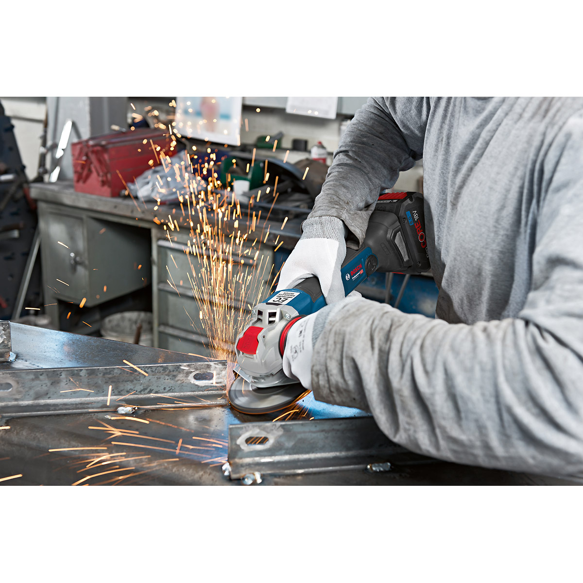 Bosch Akku-Winkelschleifer GWX 18V-10 mit X-LOCK, Solo Version, Karton