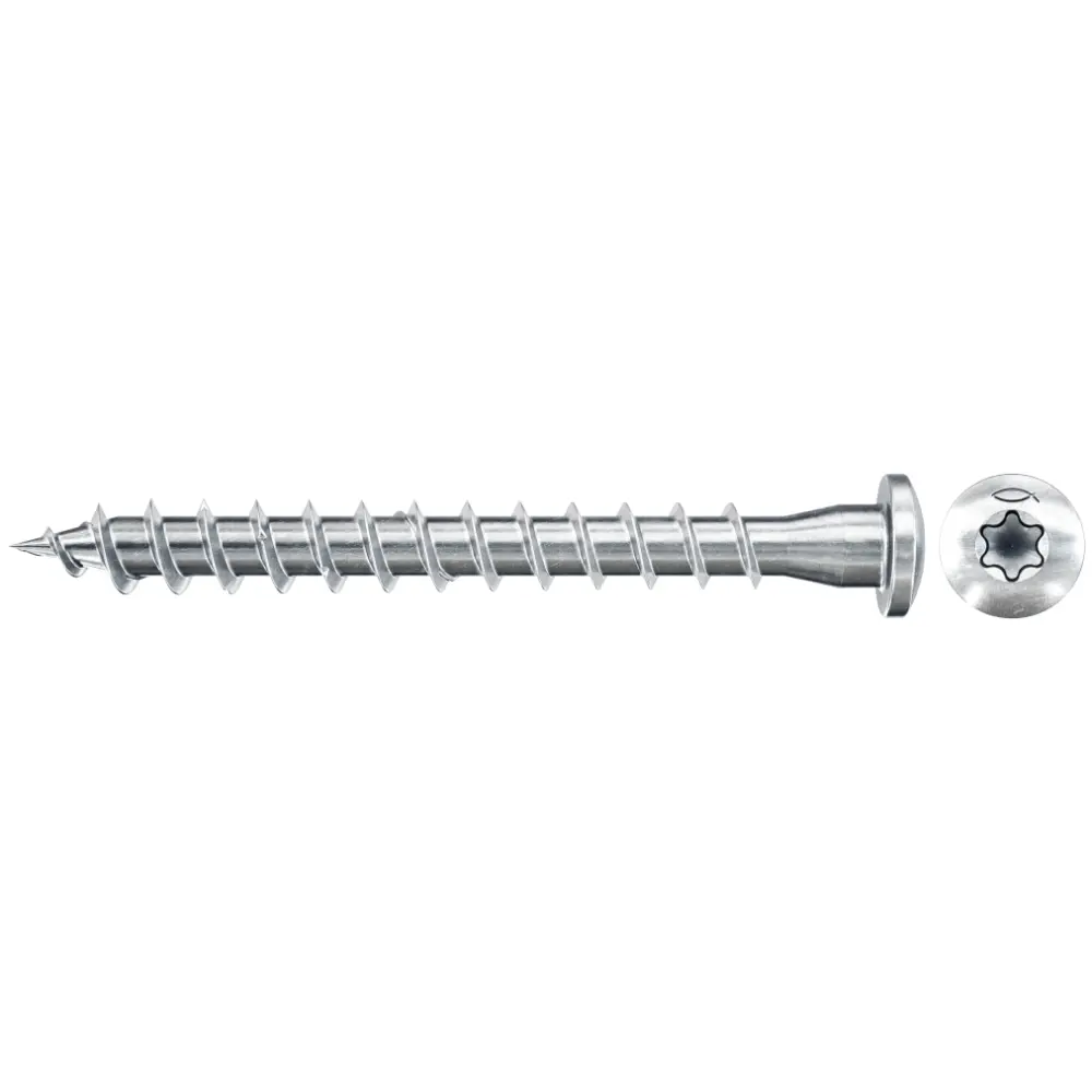 Fischer Holzverbinderschraube PowerFast 5,0x40 FPF-PT ZPF, Panhead, blauverzinkt, Vollgewinde