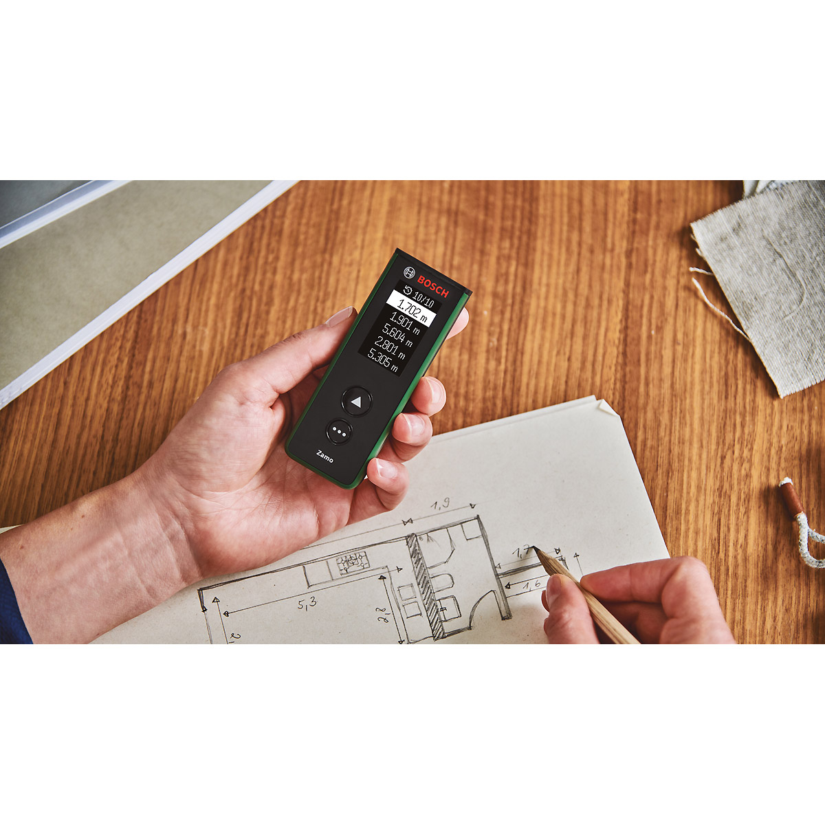Bosch Digitaler Laser-Entfernungsmesser Zamo ECO- Lieferkarton
