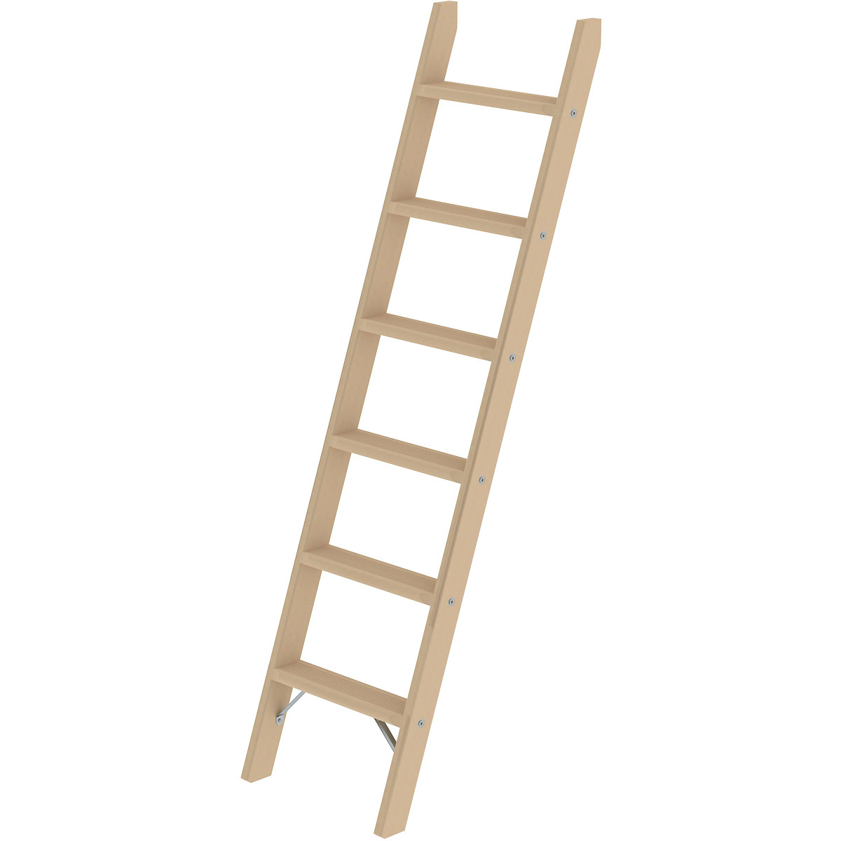 Munk Stufen-Anlegeleiter Holz ohne Traverse