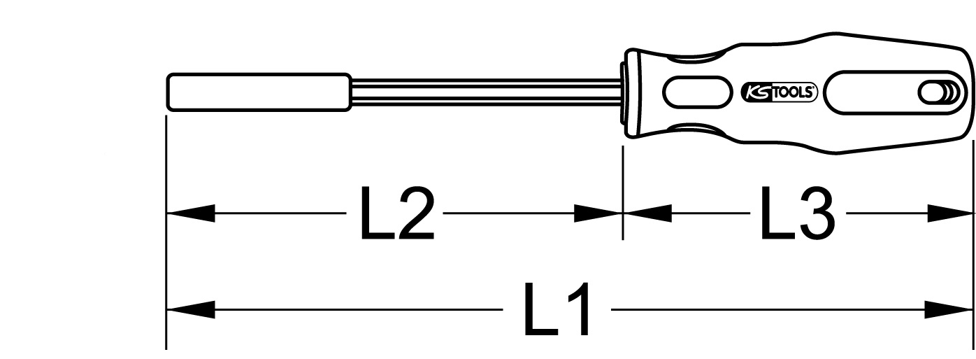 KS Tools 1/4" ERGOTORQUEplus Bit-Schraubendreher, 205mm