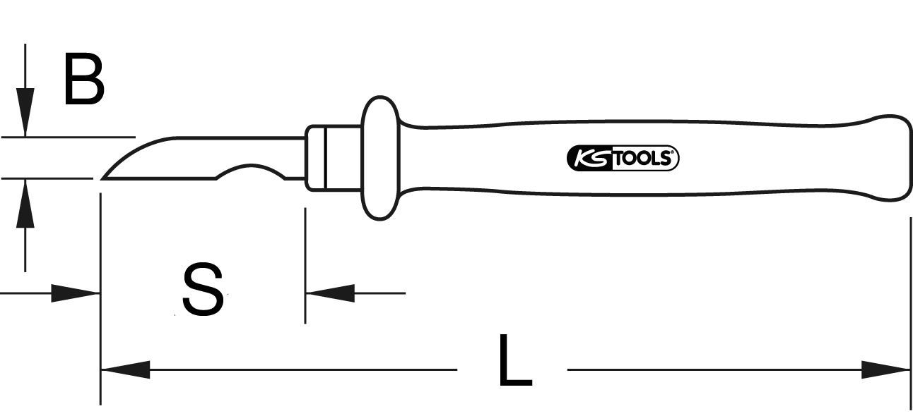 KS Tools Kabel-Abisoliermesser mit Schutzisolierung, 200mm