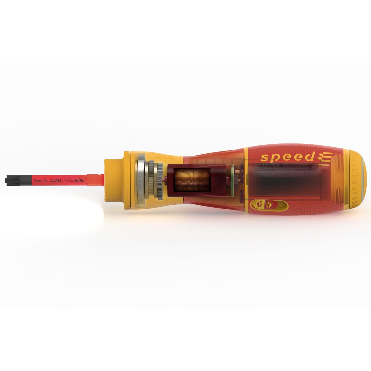 Wiha E-Schraubendreher speedE II electric 7-tlg mit slimBits, Batterien und USB-Ladegerät in L-Boxx Mini