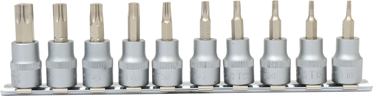 KS Tools 3/8" Bit-Stecknuss-Satz Torx, 10-tlg, T10-T55