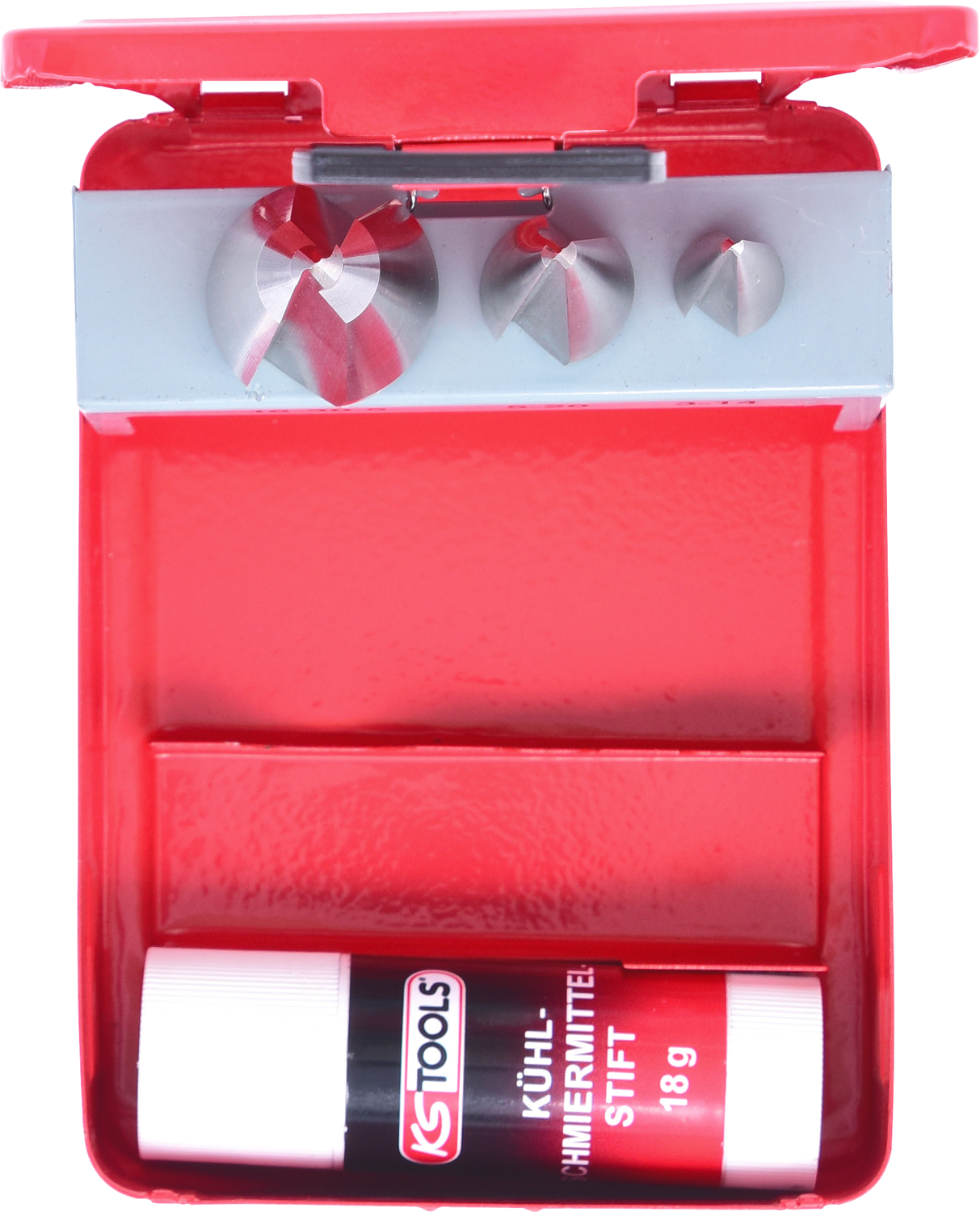 KS Tools HSS Blechschälbohrer-Satz, Stahlblechkassette 4-tlg