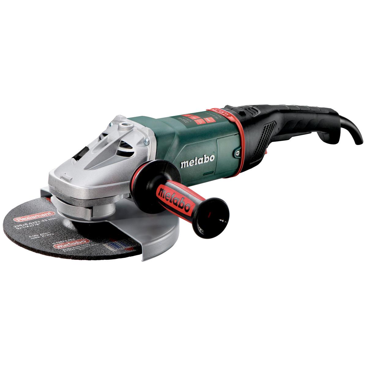 Metabo Winkelschleifer WE 22-230 MVT mit drehbarem Haupthandgriff, Totmannschalter - Kunststoffkoffe