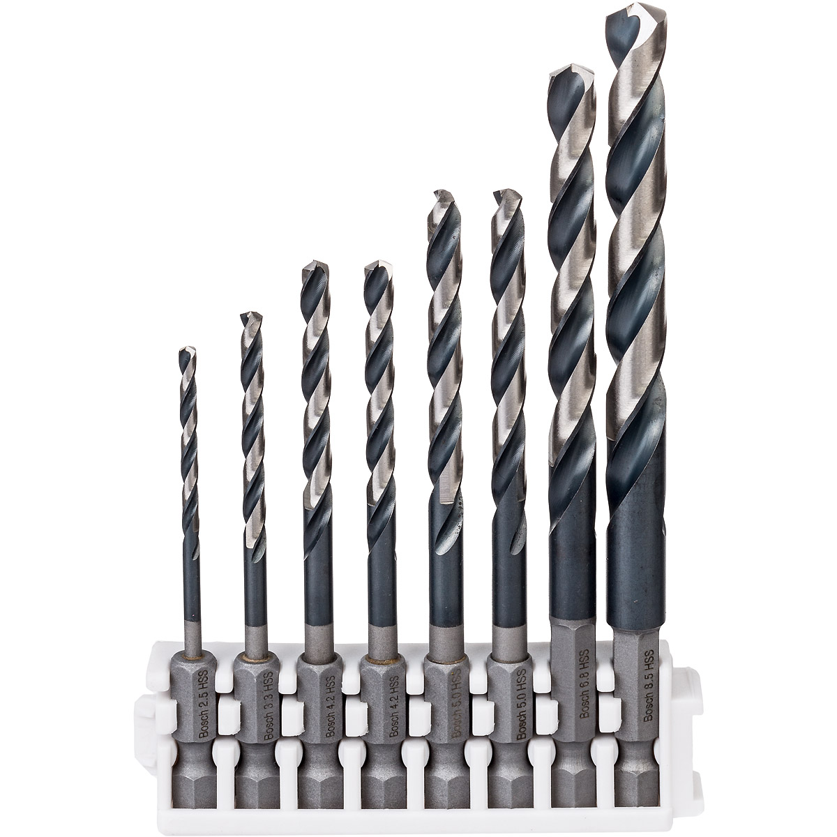 Bosch HSS Spiralbohrer-Set Impact Control mit Sechskantschaft, 8-teilig, 2,5 - 8,5 mm