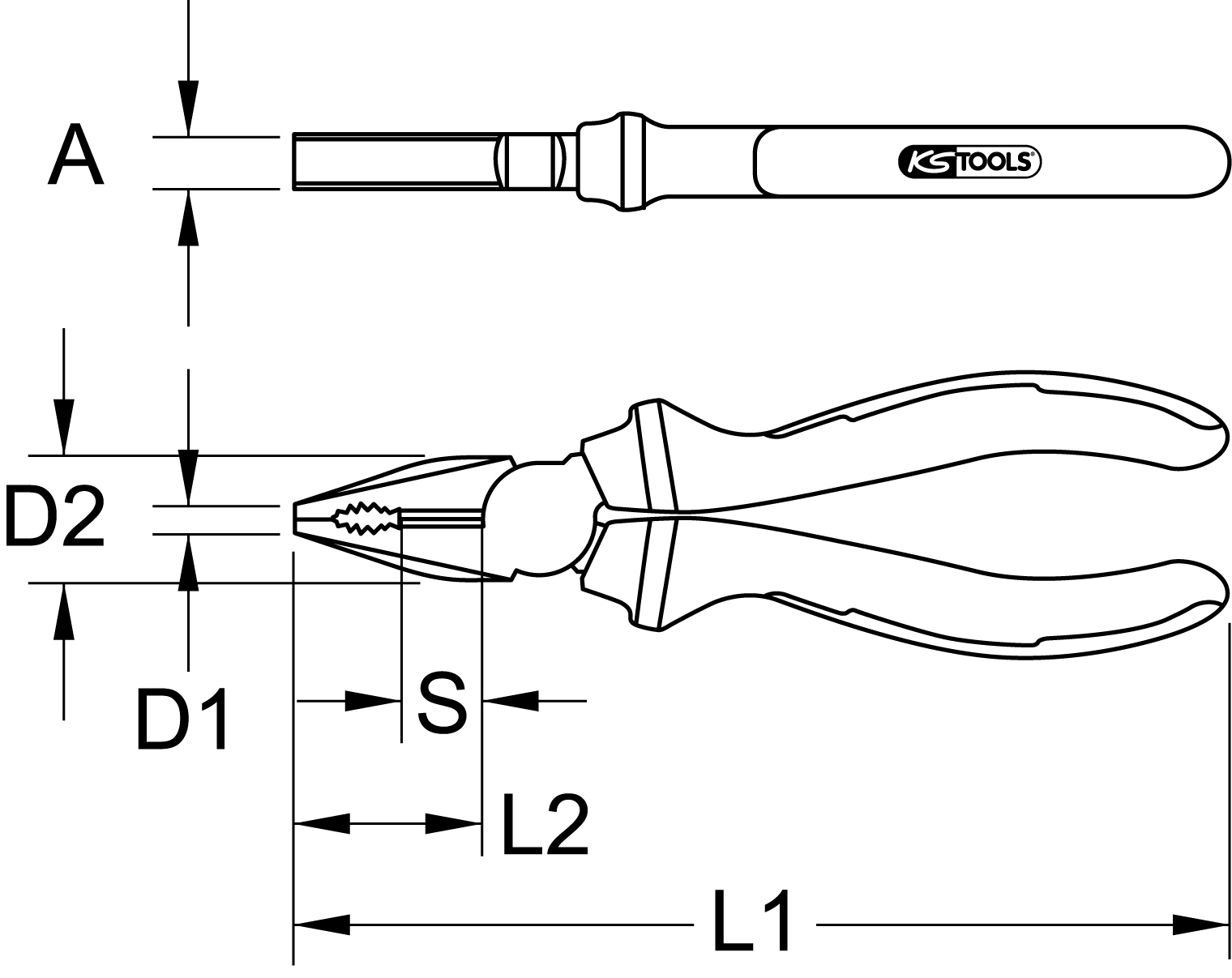 KS Tools ERGOTORQUE VDE Kombizange