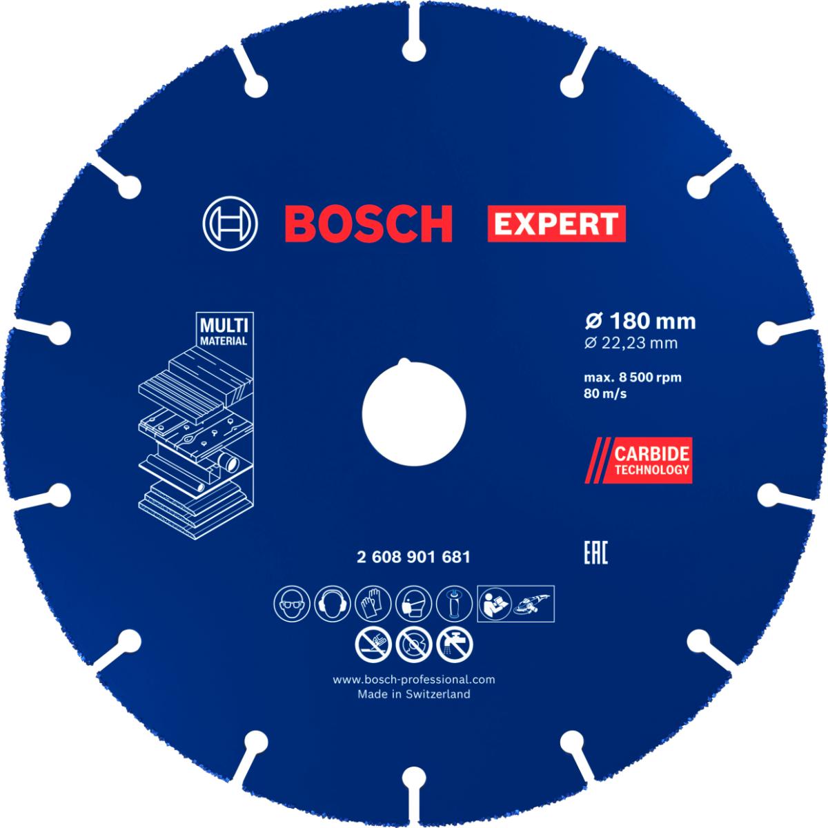 Bosch EXPERT Carbide Multi Wheel Trennscheibe, 180 mm, 22,23 mm